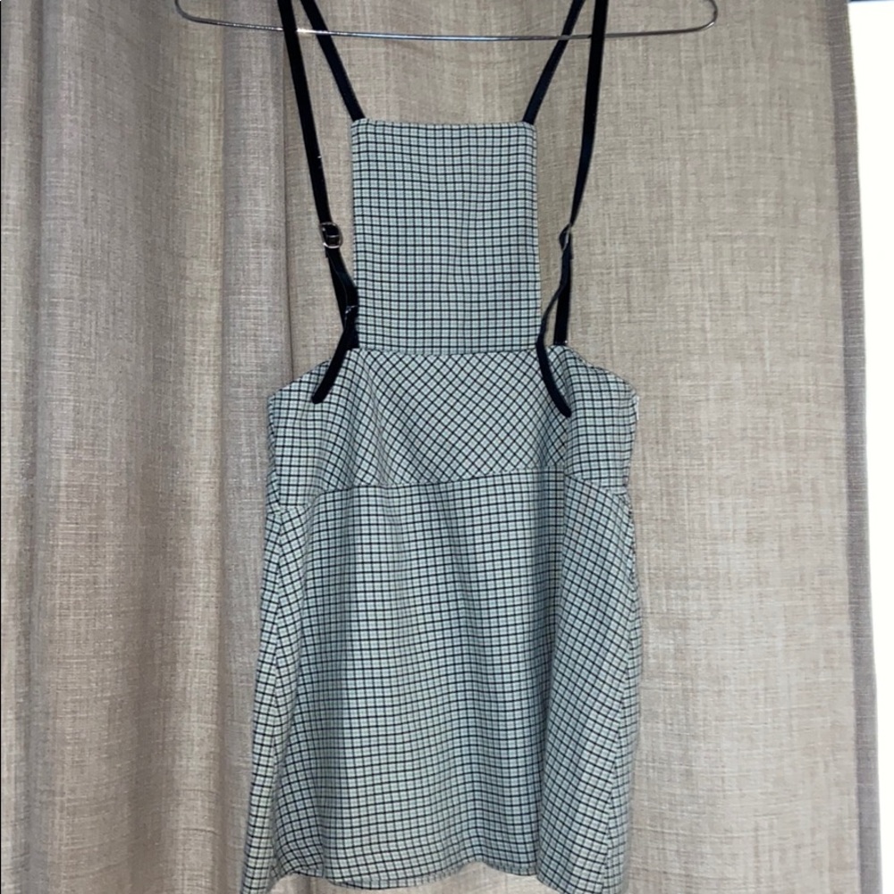 Vintage plaid overall skirt